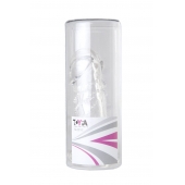 Прозрачная гелевая насадка с клиторальным отростком - 13 см. - Toyfa Basic - в Туле купить с доставкой