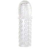Прозрачная закрытая гелевая насадка - 13,5 см. - Toyfa Basic - в Туле купить с доставкой