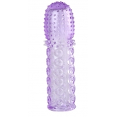 Насадка гелевая фиолетовая с точками, шипами и наплывами - 13,5 см. - Toyfa Basic - в Туле купить с доставкой