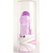 Фиолетовая гелевая насадка с шипами - 13 см. - Toyfa Basic - в Туле купить с доставкой