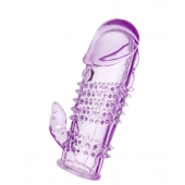 Фиолетовая насадка с коготком и шипами - 13 см. - Toyfa Basic - в Туле купить с доставкой