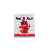 Стимулирующий презерватив-насадка Roll   Ball Strawberry - Sitabella - купить с доставкой в Туле