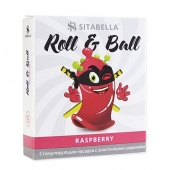 Стимулирующий презерватив-насадка Roll   Ball Raspberry - Sitabella - купить с доставкой в Туле