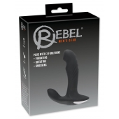 Черный вибромассажер простаты с функцией римминга Plug with Perineum Stimulator - 16,6 см. - Orion - в Туле купить с доставкой