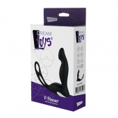 Черный вибромассажер простаты P-PLEASER W ERECTION ENHANCE - Dream Toys - в Туле купить с доставкой