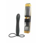 Черная насадка на пенис для двойной стимуляции Mojo BlackJack - 15 см. - Seven Creations - в Туле купить с доставкой