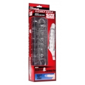 Прозразная закрытая насадка на пенис с поддержкой мошонки Clearly Ample Penis Enhancer - 22 см. - XR Brands - в Туле купить с доставкой