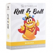 Стимулирующий презерватив-насадка Roll   Ball Banana - Sitabella - купить с доставкой в Туле