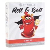 Стимулирующий презерватив-насадка Roll   Ball Cherry - Sitabella - купить с доставкой в Туле