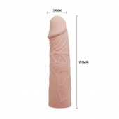 Закрытая телесная насадка-фаллос - 17 см. - Sex Expert - в Туле купить с доставкой