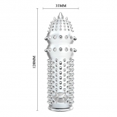 Закрытая прозрачная насадка Crystal sleeve - 14,2 см. - Erowoman-Eroman - в Туле купить с доставкой