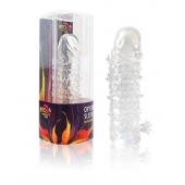 Закрытая прозрачная рельефная насадка Crystal sleeve - 13 см. - Erowoman-Eroman - в Туле купить с доставкой