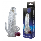 Закрытая прозрачная вибронасадка на пенис Crystal Sleeve Vibe - Erowoman-Eroman - в Туле купить с доставкой