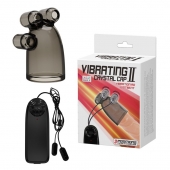 Дымчатая насадка-мастурбатор с вибрацией Vibrating Crystal Cap II - Baile - в Туле купить с доставкой