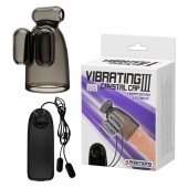 Дымчатая насадка-мастурбатор с вибрацией Vibrating Crystal Cap III - Baile - в Туле купить с доставкой
