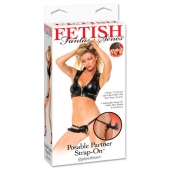 Черный податливый страпон Posable Partner Strap-On - 17,8 см. - Pipedream - купить с доставкой в Туле