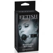 Черный кляп с дырочками Breathable Ball Gag - Pipedream - купить с доставкой в Туле