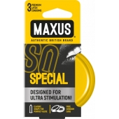 Презервативы с точками и рёбрами в железном кейсе MAXUS Special - 3 шт. - Maxus - купить с доставкой в Туле
