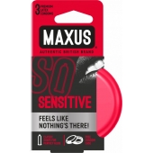 Ультратонкие презервативы в железном кейсе MAXUS Sensitive - 3 шт. - Maxus - купить с доставкой в Туле
