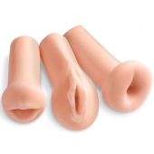 Комплект из 3 мастурбаторов All 3 Holes: вагина, анус, ротик - Pipedream - в Туле купить с доставкой