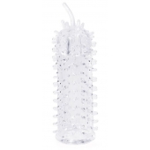 Закрытая рельефная насадка Crystal sleeve с усиками - 12 см. - Erowoman-Eroman - в Туле купить с доставкой