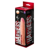 Телесная насадка без мошонки на Harness с коннектором BLACK LINE - 17,5 см. - LOVETOY (А-Полимер) - купить с доставкой в Туле