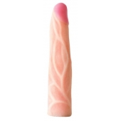 Телесная насадка с венками на Harness с коннектором GREEN LINE - 18 см. - LOVETOY (А-Полимер) - купить с доставкой в Туле