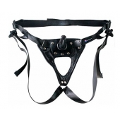 Черный пояс-трусики с насадкой  Soft-Принц  - 17 см. - LOVETOY (А-Полимер) - купить с доставкой в Туле