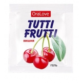 Пробник гель-смазки Tutti-frutti с вишнёвым вкусом - 4 гр. - Биоритм - купить с доставкой в Туле
