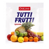 Пробник гель-смазки Tutti-frutti со вкусом тропических фруктов - 4 гр. - Биоритм - купить с доставкой в Туле