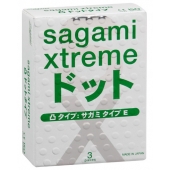 Презервативы Sagami Xtreme SUPER DOTS с точками - 3 шт. - Sagami - купить с доставкой в Туле