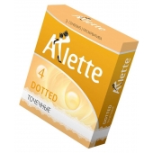Презервативы Arlette Dotted с точечной текстурой - 3 шт. - Arlette - купить с доставкой в Туле
