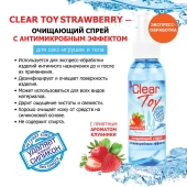 Очищающий спрей для игрушек CLEAR TOY Strawberry - 100 мл. - Биоритм - купить с доставкой в Туле