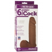Насадка-мулат для трусиков Vac-U-Lock 6  ULTRASKYN Cock - 17,3 см. - Doc Johnson - купить с доставкой в Туле