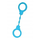 Голубые силиконовые наручники A-Toys без ключа - A-toys - купить с доставкой в Туле