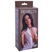 Коричневый поводок и чокер с кольцом Sofi - Rebelts - купить с доставкой в Туле