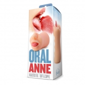 Телесный мастурбатор-ротик с язычком Oral Anne - Blush Novelties - в Туле купить с доставкой