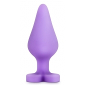 Фиолетовая анальная пробка Naughty Candy Heart Do Me Now - 8,9 см. - Blush Novelties - купить с доставкой в Туле