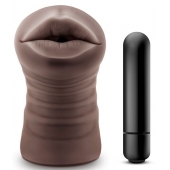 Коричневый мастурбатор-ротик Heather - Blush Novelties - в Туле купить с доставкой
