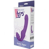 Фиолетовый безремневой вибрострапон DOUBLE DIPPER - Dream Toys - купить с доставкой в Туле