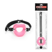 Розовый кляп-губки на черном ремешке - Notabu - купить с доставкой в Туле