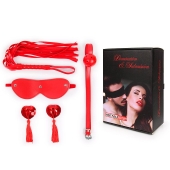 Пикантный набор БДСМ из 4 предметов в красном цвете - Notabu - купить с доставкой в Туле