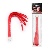 Красная плеть с рукоятью в оплетке - 28 см. - Notabu - купить с доставкой в Туле