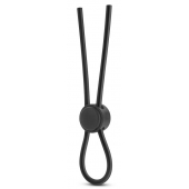 Черное силиконовое лассо на пенис SILICONE LOOP COCK RING - Blush Novelties - в Туле купить с доставкой