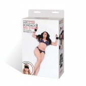 Чёрные манжеты для фиксации на кровати Bondage Bed Strap - Lux Fetish - купить с доставкой в Туле