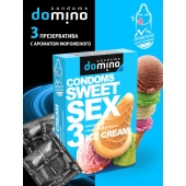 Презервативы для орального секса DOMINO Sweet Sex с ароматом мороженого - 3 шт. - Domino - купить с доставкой в Туле