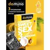 Презервативы для орального секса DOMINO Sweet Sex с ароматом тропических фруктов - 3 шт. - Domino - купить с доставкой в Туле