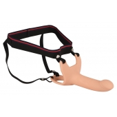 Силиконовый полый страпон на ремнях Silicone Strap-on - 16 см. - Orion - купить с доставкой в Туле