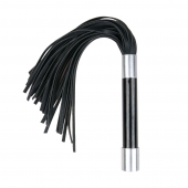 Черная плеть Easytoys Flogger With Metal Grip - 38 см. - Easy toys - купить с доставкой в Туле