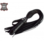 Черная плеть  Ковбой  с ручкой-фаллосом - 55 см. - Sitabella - купить с доставкой в Туле